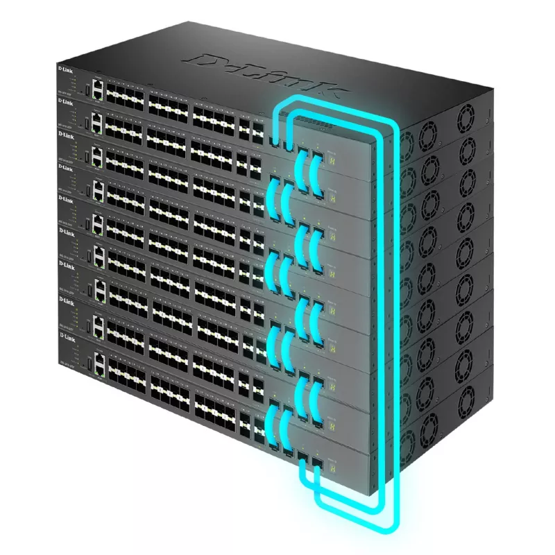 D-Link Layer 3 Stackable 10 Gigabit Managed Switches, Managed, L3, Vollduplex, Rackeinbau