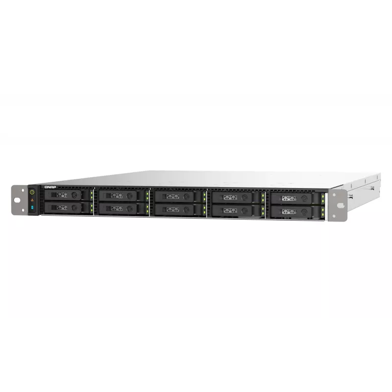 QNAP TS-h1090FU NAS Rack (1U) EPYC 7302P 128 GB DDR4 0 TB QuTS hero Schwarz, Grau