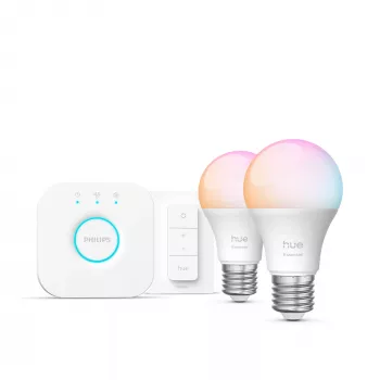 Smarte LED-Lampe Philips Hue White and Colour Ambience E27 Bluetooth 8 W, 111 mm, 6 cm Ø (2er-Pack)