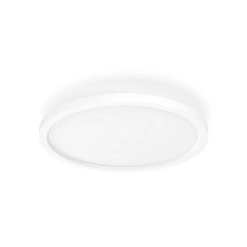 Philips Aurelle Hue Runde Panel-Leuchte, Intelligente Deckenleuchte, Bluetooth/Zigbee, Weiß, LED, Aluminium, Variabel