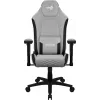 Universal Gaming-Stuhl AEROCOOL CROWNASHGR — grau gepolsterte Sitzfläche/Rückenlehne, 2D-Armlehnen, Stahlrahmen, Gasfeder Klasse 4, max. Benutzergewicht 150 kg