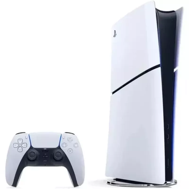 Sony Playstation 5 schlank Digital Edition 825 GB Wi-Fi Schwarz, Weiß