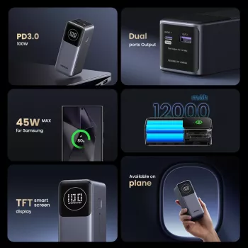 Tragbare Powerbank Ugreen 12000mAh 100W Schnellladung