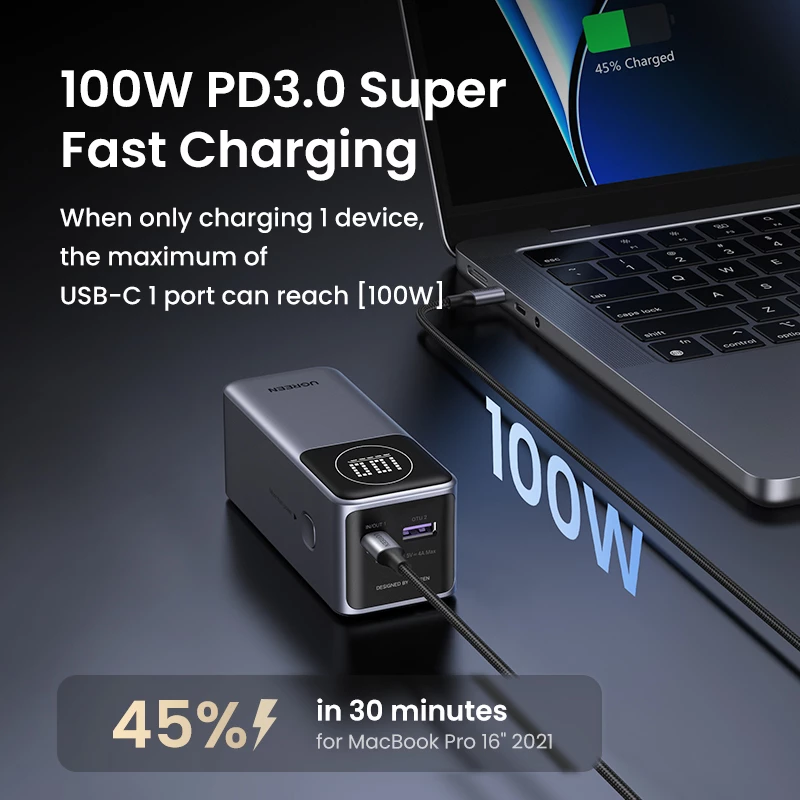 Tragbare Powerbank Ugreen 12000mAh 100W Schnellladung