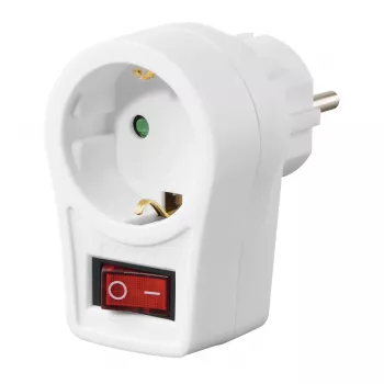 Hama 00223212 Netzstecker-Adapter Typ F Weiß