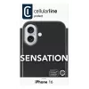 Cellularline Sensation – iPhone 16 Hülle aus Soft-Touch-Silikon, Cover, Apple, iPhone 16, 15,5 cm (6,1 Zoll), Schwarz