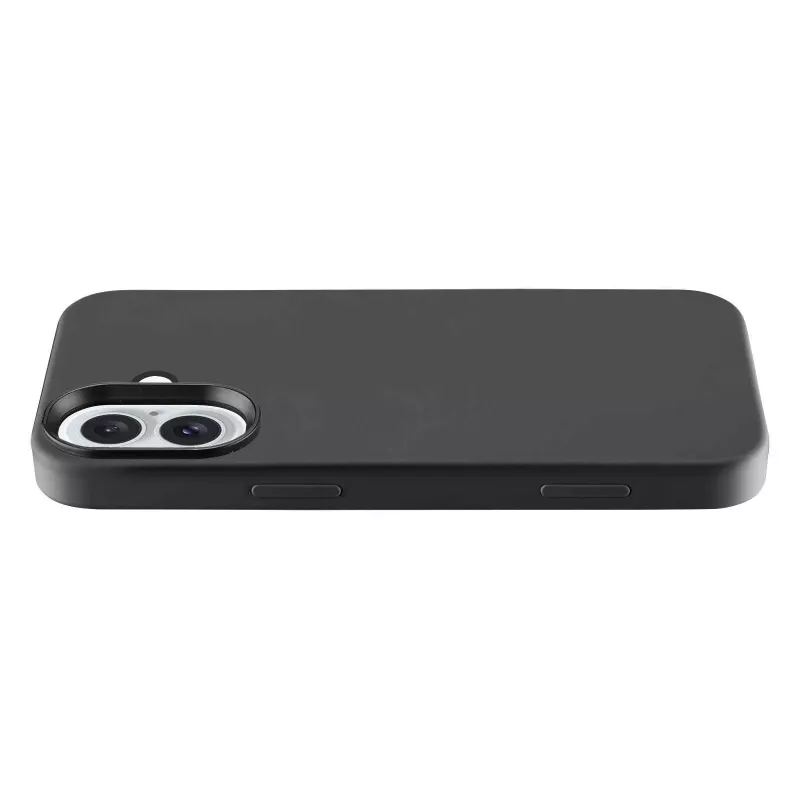 Cellularline Sensation – iPhone 16 Hülle aus Soft-Touch-Silikon, Cover, Apple, iPhone 16, 15,5 cm (6,1 Zoll), Schwarz