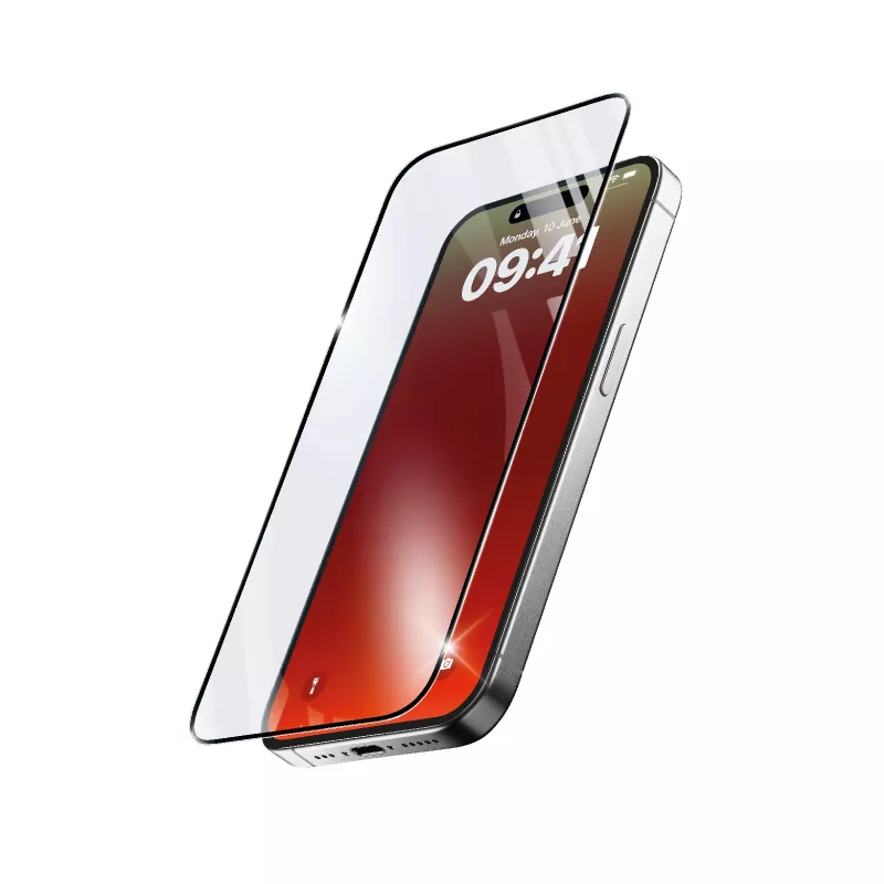 Cellularline Fortified Xtreme Glass - iPhone 16 Ultrawiderstandsfähiges gehärtetes Glas mit verstärkten Rändern, einfach anzubringen und extrem widerstandsfähig