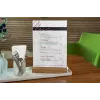 Schilderhalter Sigel TA256 A4 Acryl Holz Braun Transparent