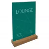 Schilderhalter Sigel TA256 A4 Acryl Holz Braun Transparent