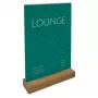 Schilderhalter Sigel TA256 A4 Acryl Holz Braun Transparent