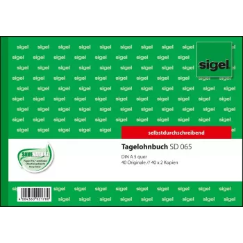 Geschäftsformular Sigel SD065 Grün A5 q 120 Blatt