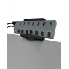 ICY BOX IB-MSA106-HH Passiver Halter USB Hub Schwarz