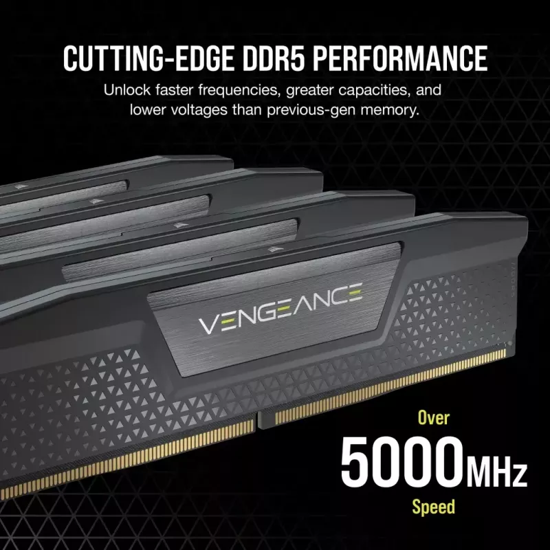 Corsair Vengeance, DDR5-6400, CL32, AMD EXPO + Intel XMP 3.0 - 32 GB Dual-Kit, grau