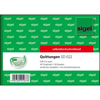 Geschäftsformular Sigel SD022 Grün A6 Q