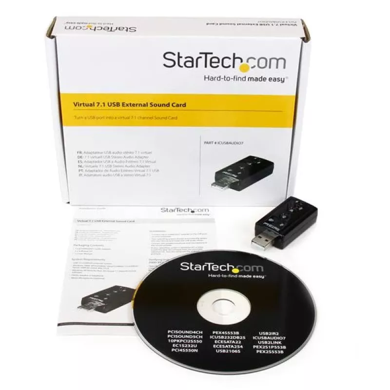 StarTech.com Virtual 7.1 USB Stereo Audio Adapter Externe Soundkarte