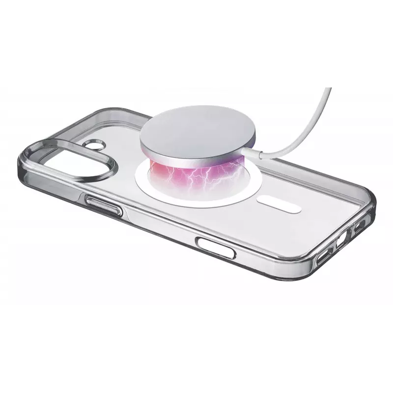 Cellularline Gloss Mag – iPhone 16 Magnetische Hülle zum Laden und Befestigen am MagSafe-Ladegerät