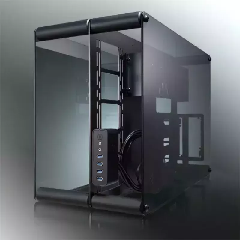 RAIJINTEK Paean Desktop-PC-Gehäuse – Schwarz Transparent, ATX/Micro-ATX/Mini-ITX, 4x USB 3.2 Gen1, 3x3,5-Zoll + 3x2,5-Zoll Einschübe