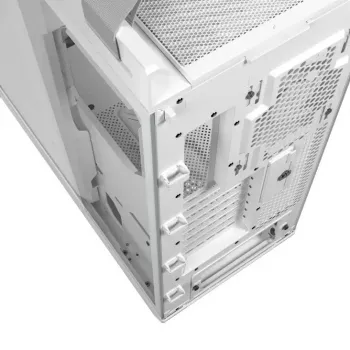 PC-Gehäuse ASUS ROG Strix Helios II Midi Tower Weiß — unterstützt EATX/ATX/Micro-ATX/Mini-ITX, 3x140mm Front + 1x140mm Rückseite, 2×3,5 Zoll + 4×2,5 Zoll Einschübe, gehärtetes Glas