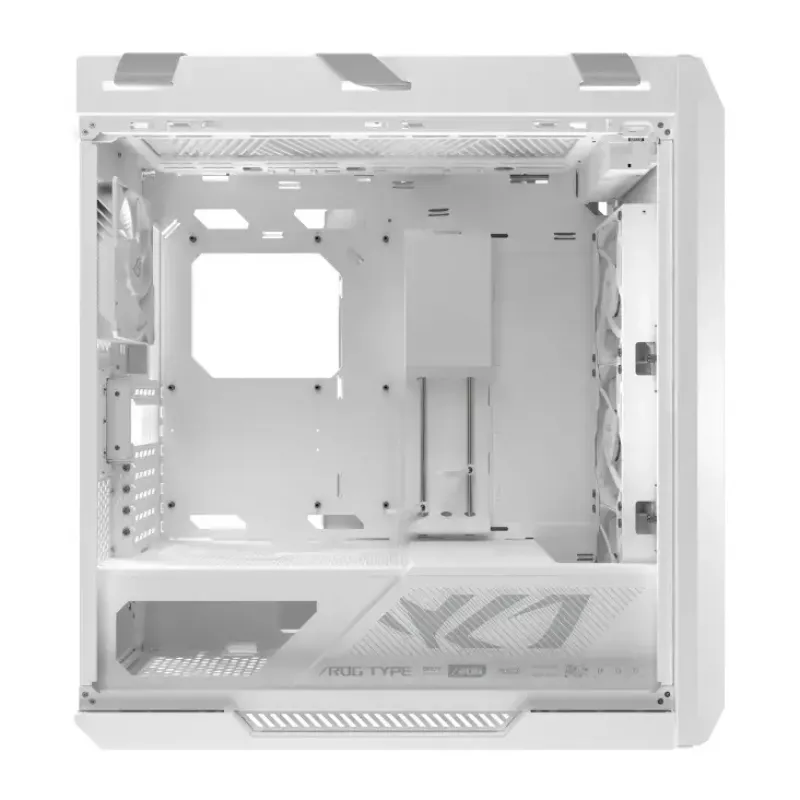 PC-Gehäuse ASUS ROG Strix Helios II Midi Tower Weiß — unterstützt EATX/ATX/Micro-ATX/Mini-ITX, 3x140mm Front + 1x140mm Rückseite, 2×3,5 Zoll + 4×2,5 Zoll Einschübe, gehärtetes Glas