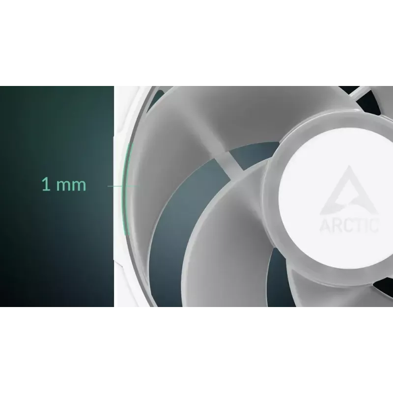 140 mm Lüfter Arctic Freezer P14 Pro Reverse A-RGB (Weiß) — 166.5 m³/h, 5.1 mmH₂O, FDB, PWM, Kabel-Splitter