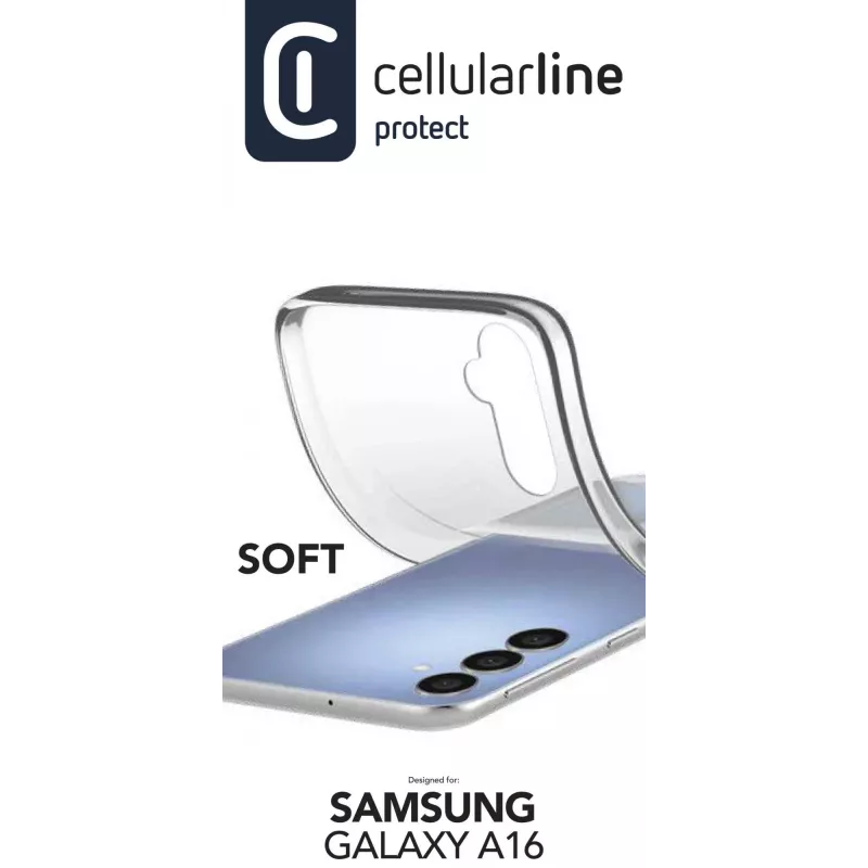 Cellularline Soft - Galaxy A16 Weiche Gummihülle, Cover, Samsung, Galaxy A16, 17 cm (6,7 Zoll), Transparent