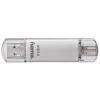 Hama C-Laeta USB-Stick 128 GB USB Typ-A / USB Typ-C 3.2 Gen 1 (3.1 Gen 1) Silber