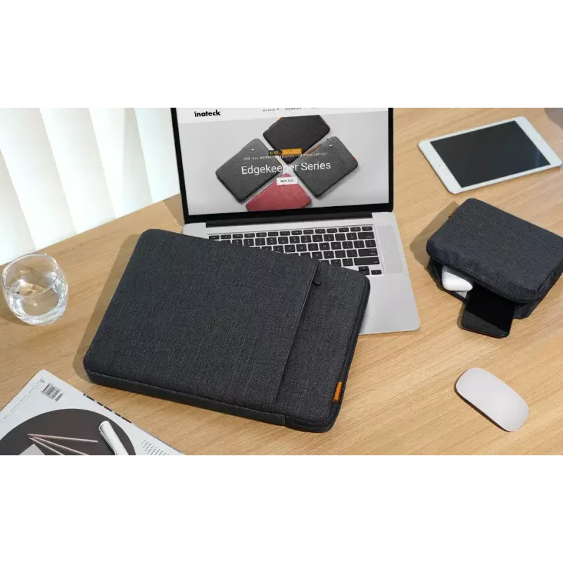 Sleeve-Tasche Inateck LB01006 für 35,6 cm (14 Zoll) Laptops, grau, monochrome Oberfläche