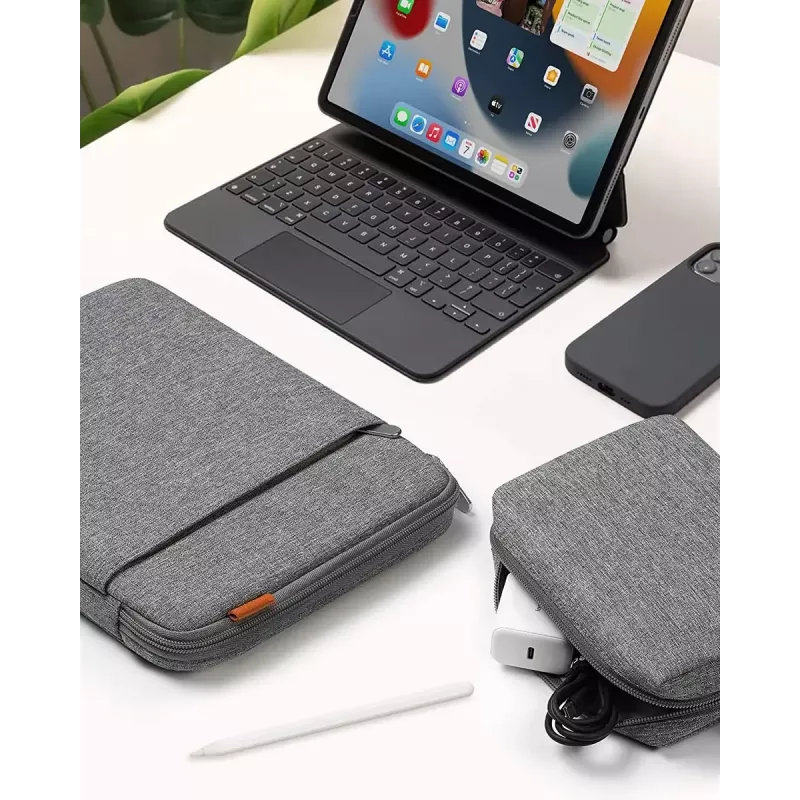 Sleeve-Tasche Inateck LB01006 für 35,6 cm (14 Zoll) Laptops, grau, monochrome Oberfläche