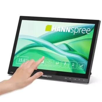 HANNspree HT165HPB 39,6 cm (15,6 Zoll) Full HD IPS LCD Touchscreen-Monitor 1920×1080, 15 ms, VESA, Lautsprecher, Schwarz