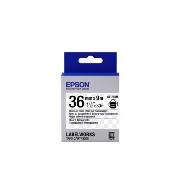 Epson Label Cartridge Transparent LK-7TBN Schwarz/Transparent 36 mm (9 m)