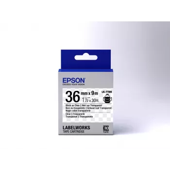 Epson Label Cartridge Transparent LK-7TBN Schwarz/Transparent 36 mm (9 m)