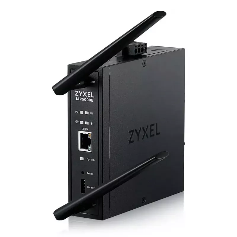 Wireless Access Point Zyxel IAP500BE — Dualband 2.4/5 GHz, 5012 Mbit/s, PoE, 1×RJ-45, externe Antennen, schwarz