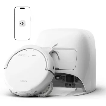 Roboter-Staubsauger und Wischmopp DJI ROMO S (Wassertank-Version) — Weiß, 4,4 kg, 0,26 L Staub, 4 L Frischwasser- / 3,2 L Schmutzwassertanks, 5000 mAh