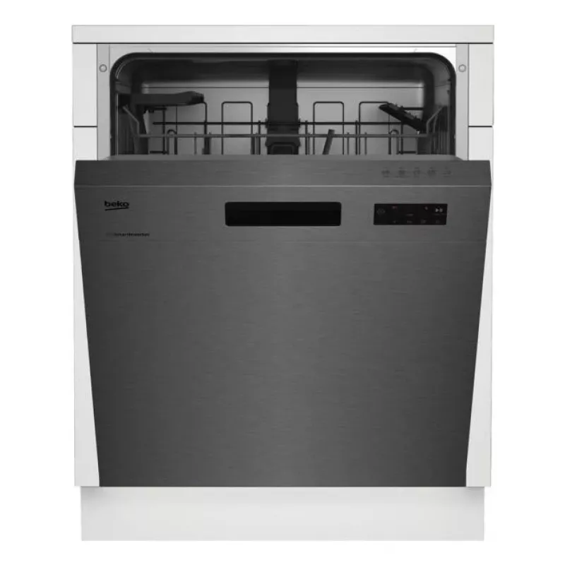 Beko BDUN16440X Teilintegrierter Geschirrspüler, 14 Maßgedecke