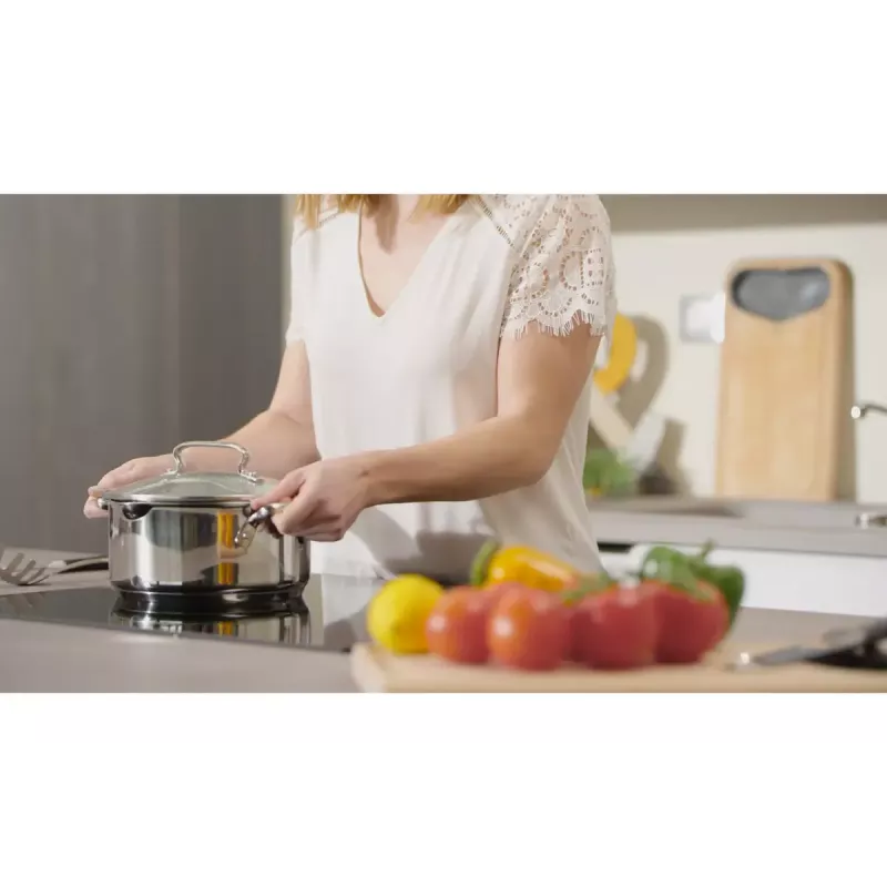 Kochtopf-Set Tefal Duetto+ G719S7, Edelstahl, 7-tlg. (Stielkasserollen Ø16/20/24 cm, Schmortopf Ø16 cm), Induktion, Deckel, ofenfest bis 250°C