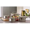 Kochtopf-Set Tefal Duetto+ G719S7, Edelstahl, 7-tlg. (Stielkasserollen Ø16/20/24 cm, Schmortopf Ø16 cm), Induktion, Deckel, ofenfest bis 250°C