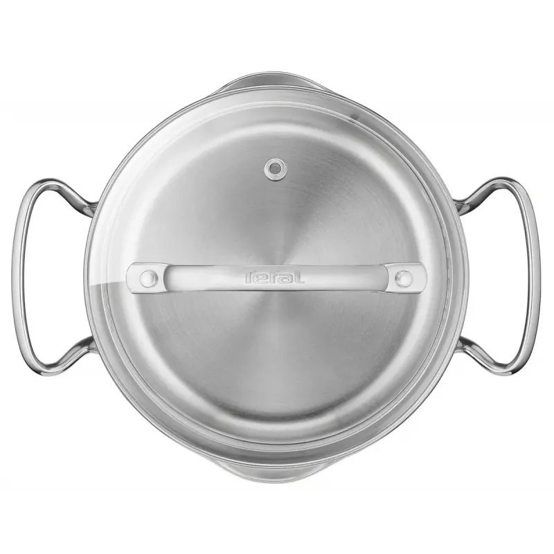 Kochtopf-Set Tefal Duetto+ G719S7, Edelstahl, 7-tlg. (Stielkasserollen Ø16/20/24 cm, Schmortopf Ø16 cm), Induktion, Deckel, ofenfest bis 250°C
