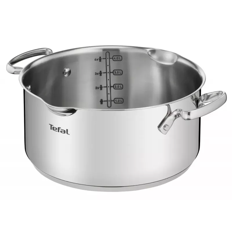Kochtopf-Set Tefal Duetto+ G719S7, Edelstahl, 7-tlg. (Stielkasserollen Ø16/20/24 cm, Schmortopf Ø16 cm), Induktion, Deckel, ofenfest bis 250°C