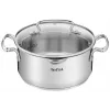 Kochtopf-Set Tefal Duetto+ G719S7, Edelstahl, 7-tlg. (Stielkasserollen Ø16/20/24 cm, Schmortopf Ø16 cm), Induktion, Deckel, ofenfest bis 250°C