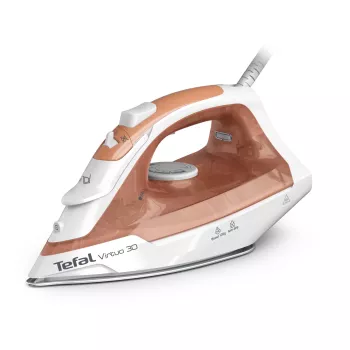 Tefal Virtuo 30 FV2C40E0 Bügeleisen Trocken- & Dampfbügeleisen Keramiksohle 2000 W Pfirsich, Weiß