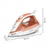 Tefal Virtuo 30 FV2C40E0 Bügeleisen Trocken- & Dampfbügeleisen Keramiksohle 2000 W Pfirsich, Weiß
