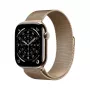 Smartwatch Apple Watch Series 11 GPS + Cellular 46mm Gold Titan Gehäuse mit Gold Milanese Loop M/L, 64GB, OLED, 416×496, Wasserdicht 50m