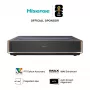 Projektor HISENSE PT1 3D Smart-TV, native 16:9, Wi‑Fi & Ethernet, HDR (HLG), HDMI 2.0/2.1, Schwarz