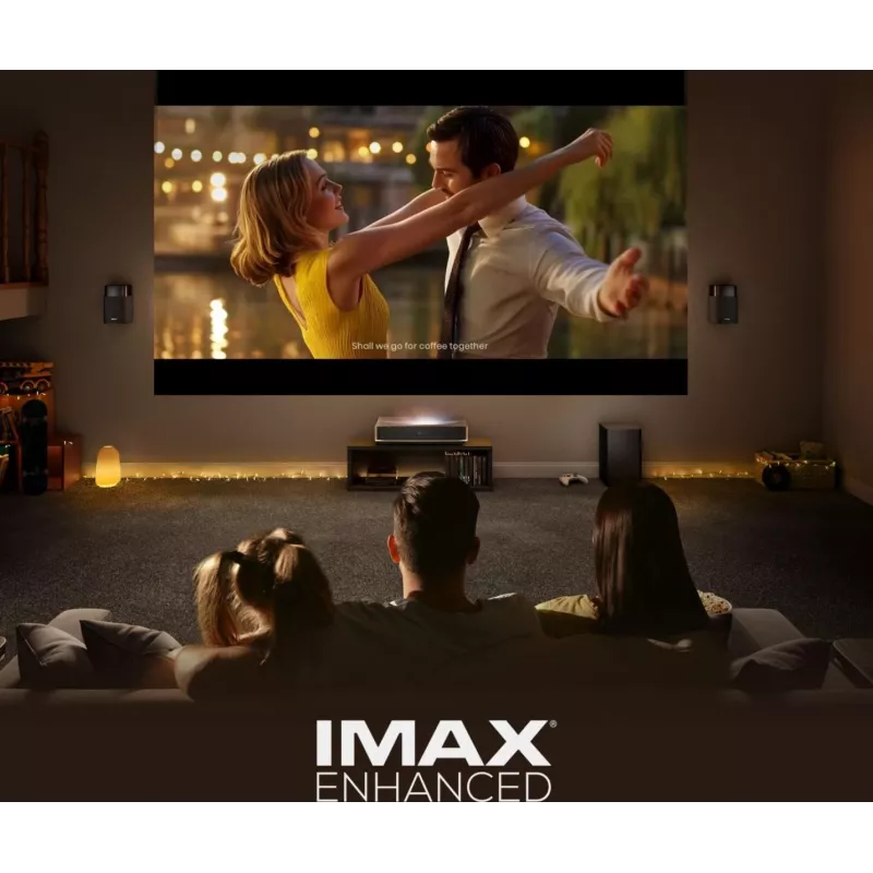Projektor HISENSE PT1 3D Smart-TV, native 16:9, Wi‑Fi & Ethernet, HDR (HLG), HDMI 2.0/2.1, Schwarz