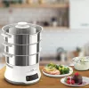 Tefal Convenient Series Deluxe VC502D Dampfgarer 3 Körbe Arbeitsplatte 900 W Edelstahl, Weiß