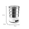 Tefal Convenient Series Deluxe VC502D Dampfgarer 3 Körbe Arbeitsplatte 900 W Edelstahl, Weiß