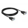 Serielles Kabel DeLOCK 86606 Schwarz 3m RS-232 Sub-D9