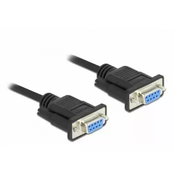 Serielles Kabel DeLOCK 86606 Schwarz 3m RS-232 Sub-D9