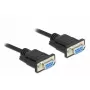 Serielles Kabel DeLOCK 86606 Schwarz 3m RS-232 Sub-D9